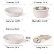 5-piece nonstick cookware set with removable handles, view 7 - MRSLM