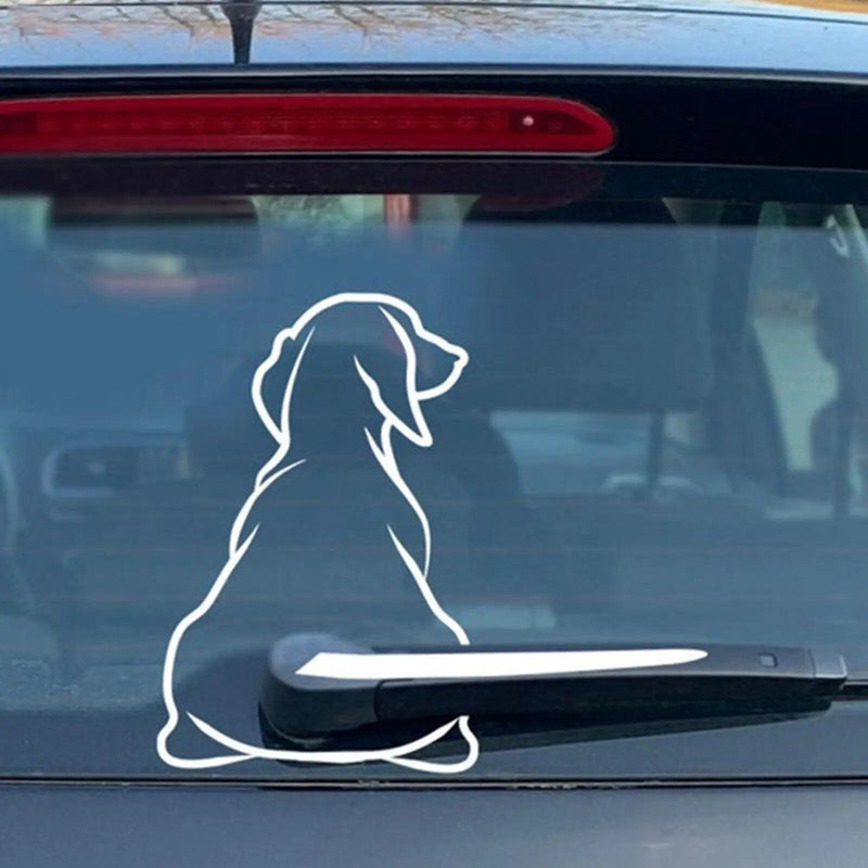 wagging dog tail car wiper decal, view 4 - MRSLM