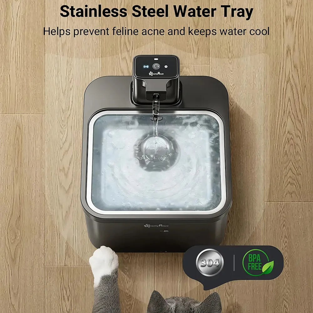 Stainless Steel 2.5L Automatic Cat Water Fountain