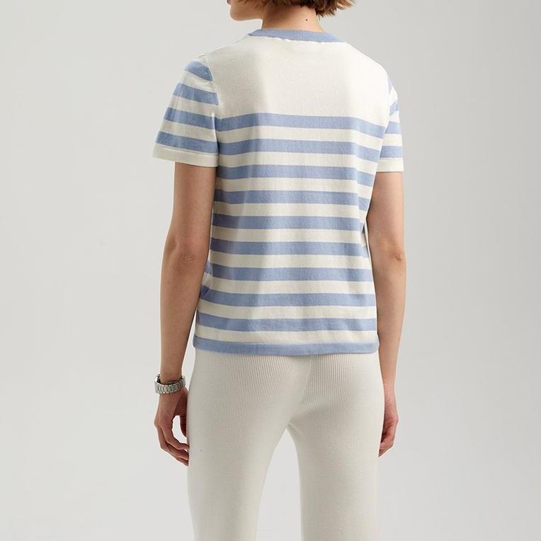 striped knit t-shirt, view 8 - MRSLM