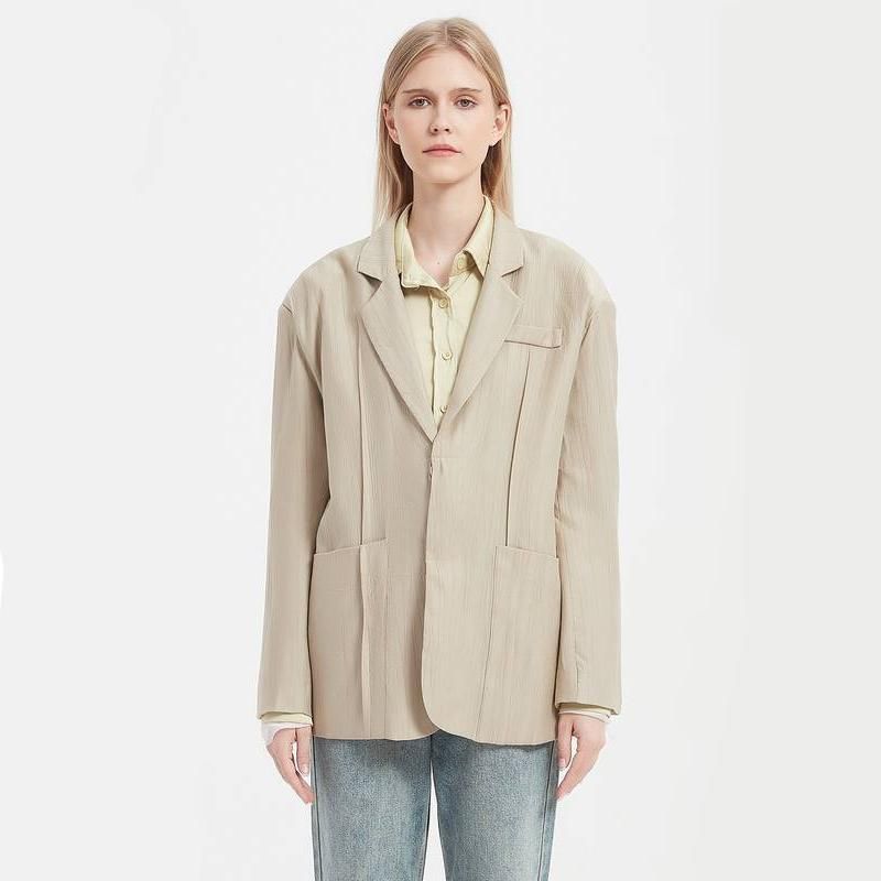 Eleganter khakifarbener Blazer für Damen