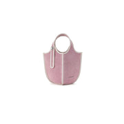 denim bucket crossbody bag, view 3 - MRSLM