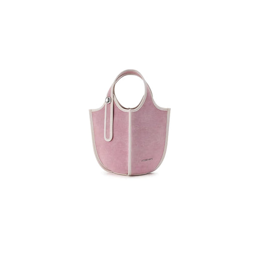 denim bucket crossbody bag, view 3 - MRSLM