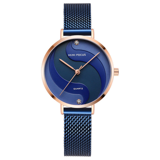 diamond-studded steel mesh watch, view 5 - MRSLM