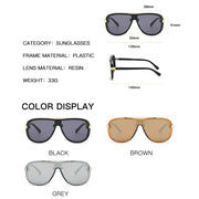 fashion shield sunglasses, view 11 - MRSLM