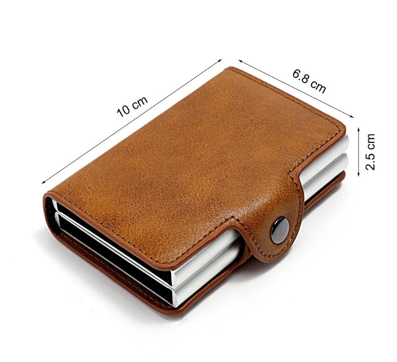 aluminum PU wallet, view 6 - MRSLM