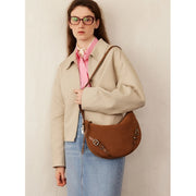 split leather shoulder crossbody bag, view 9 - MRSLM