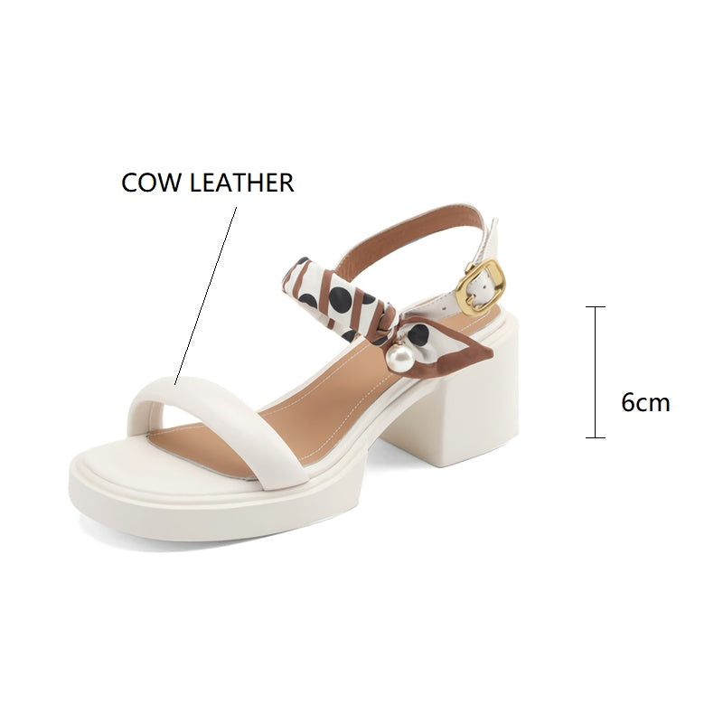 open toe leather platform sandals, view 10 - MRSLM