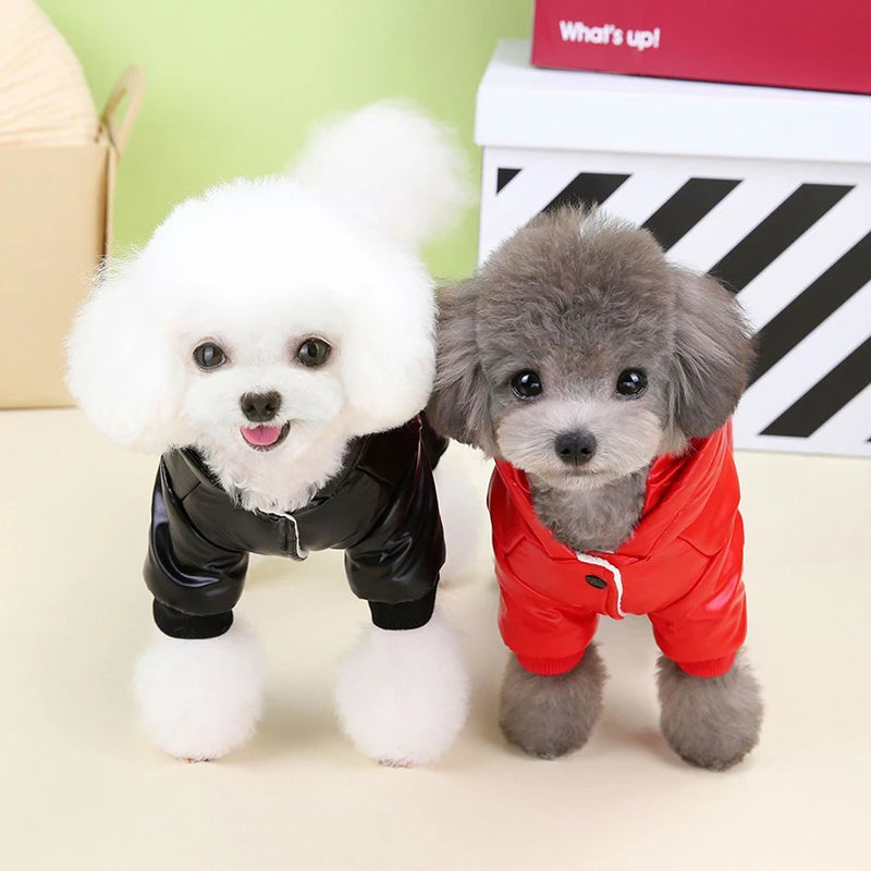 Macacão impermeável acolchoado para cães 