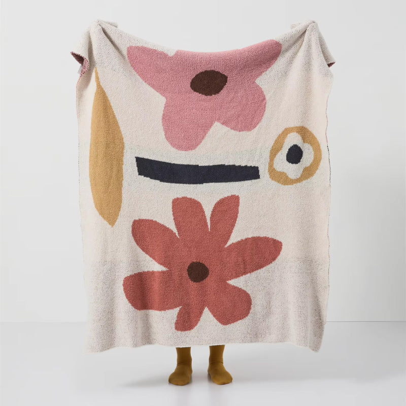 bohemian flower knitted throw blanket - MRSLM