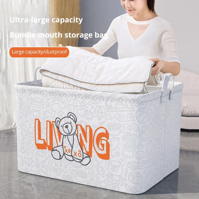 foldable clothes storage basket, view 6 - MRSLM