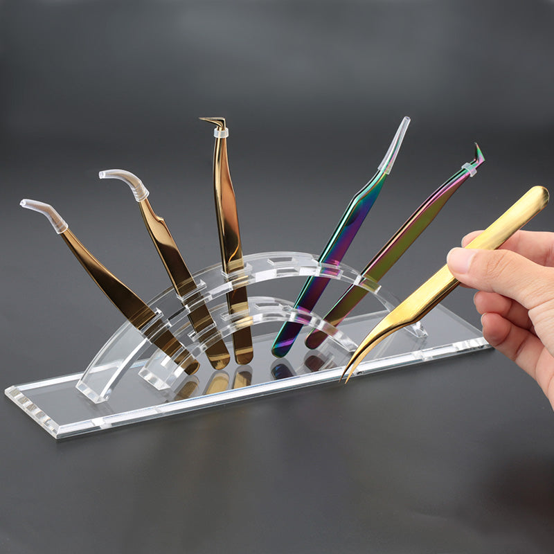 2pcs stainless steel eyelash tweezers set, view 4 - MRSLM