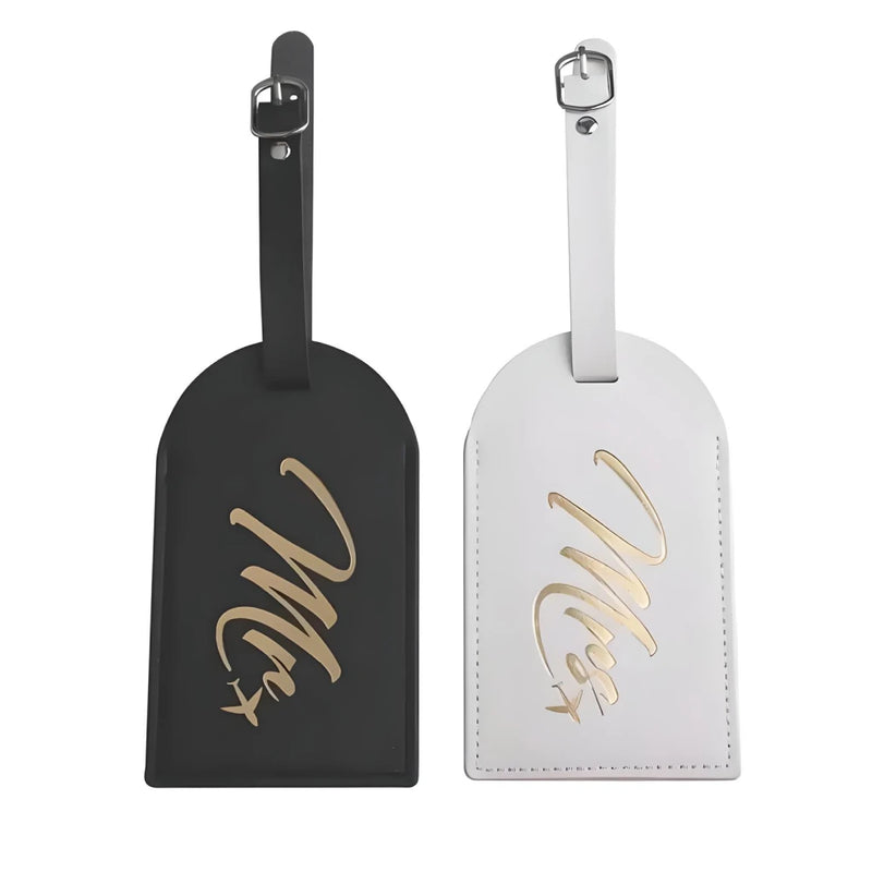 mr and mrs couples luggage tags, view 2 - MRSLM