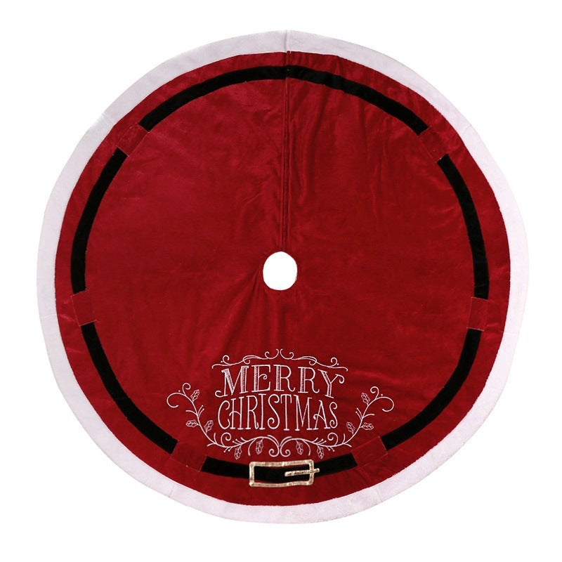 red christmas tree skirt, view 5 - MRSLM