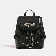 PU leather mini backpack, view 2 - MRSLM