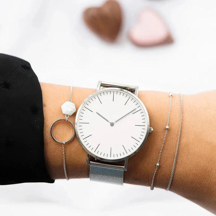 Luxury Rose Gold Women's Bracelet Watch - Elegant Timepiece