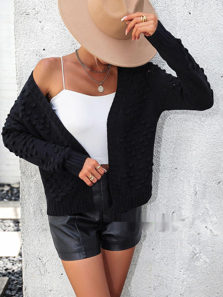 Women's Knitted Sweater Three-dimensional Pattern Cardigan Coat Sweater