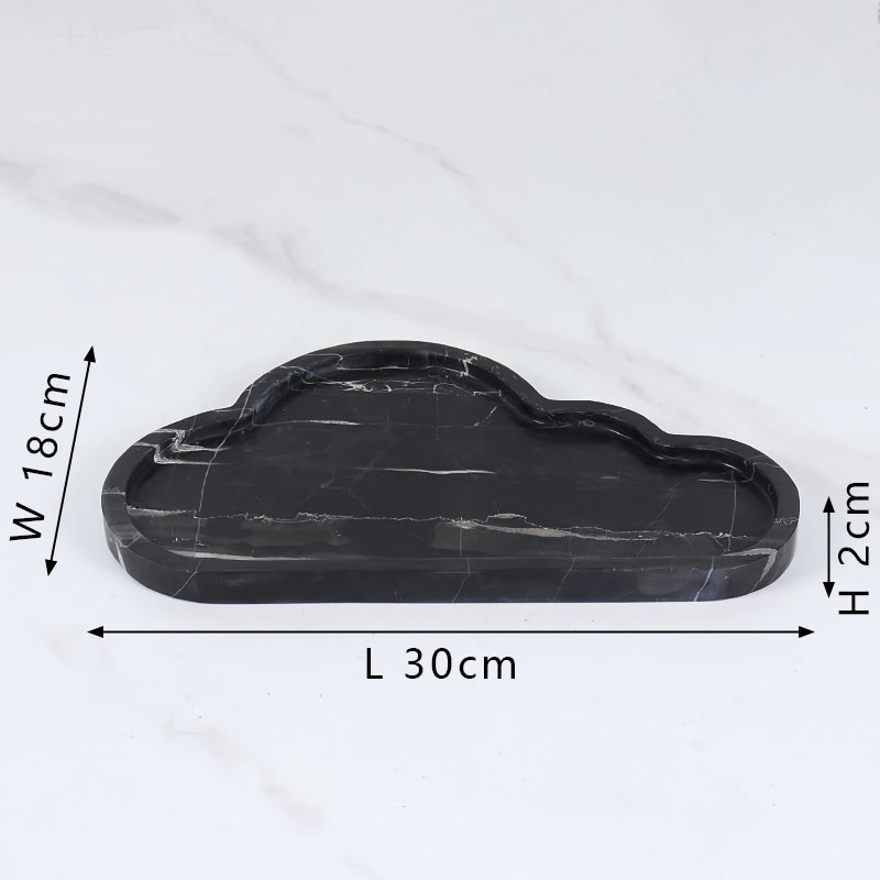 cloud shape natural marble vanity tray, view 3 - MRSLM