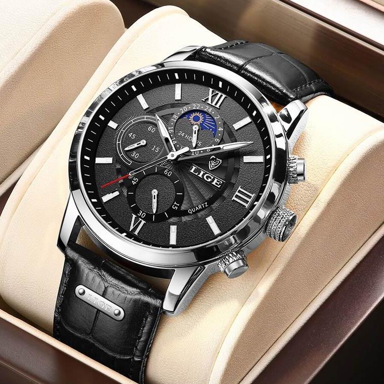 Luxury Casual Leather Quartz Men's Watch