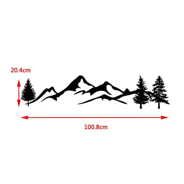 Reflective Mountain & Tree Landscape Car Decal