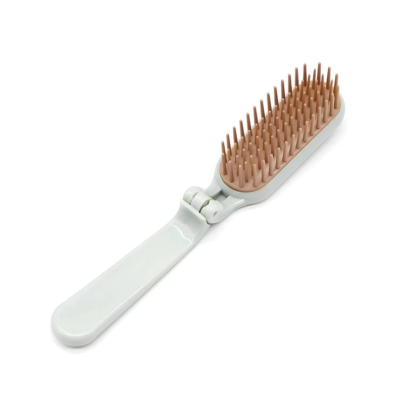 foldable detangling hair brush, view 3 - MRSLM