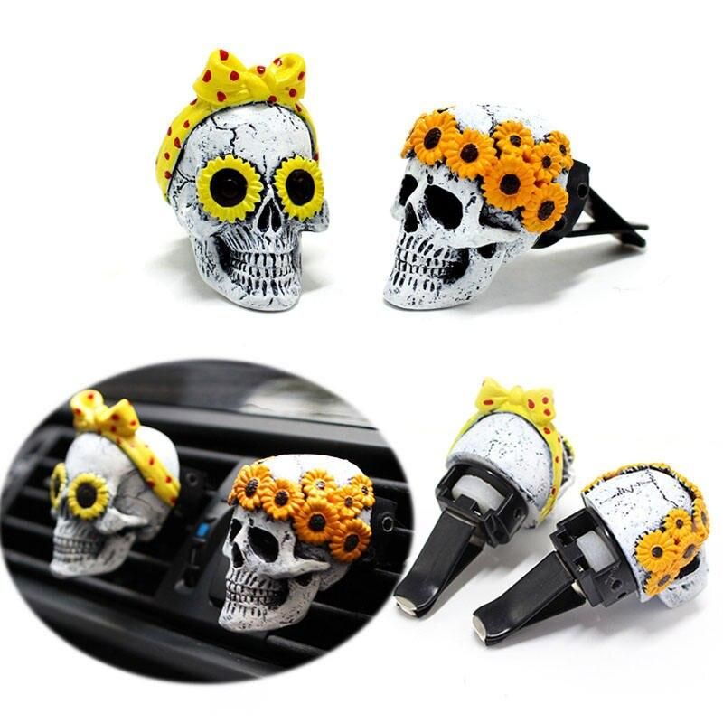 Creative Car Air Freshener Resin Skull For Auto Air Conditioning
