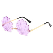 flower rimless retro sunglasses, view 4 - MRSLM