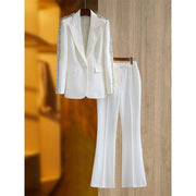 Beaded blazer and flare pants suit set, view 2 - MRSLM