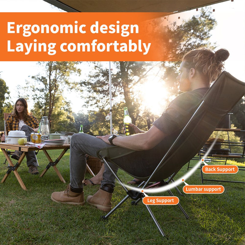ultralight folding high back camping chair, view 5 - MRSLM