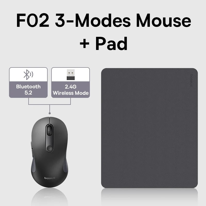 Mouse sem fio Bluetooth 5.2 de 4000 DPI - Design ergonômico com 6 botões silenciosos para compatibilidade com diversos dispositivos.