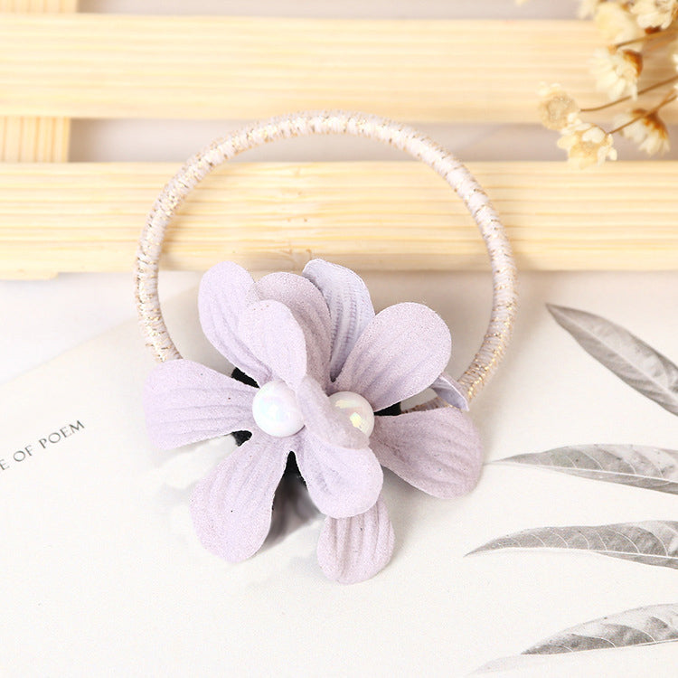 fashion floral elastic hair rope, view 2 - MRSLM