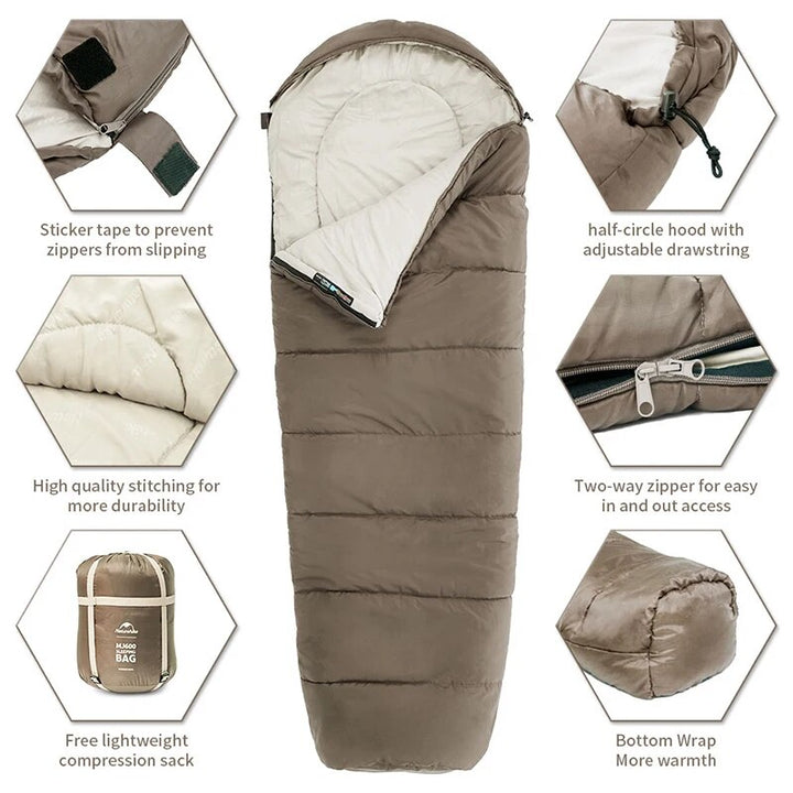 Lightweight Mummy Sleeping Bag - Stay Warm and Cozy on Your Outdoor Adventures!
