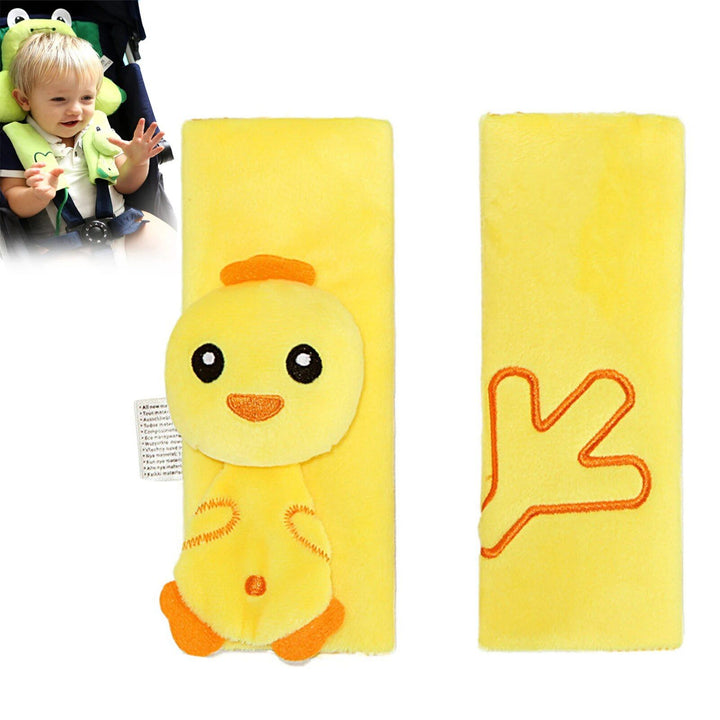 Kids Cartoon Plush Seat Belt Covers - Safety Shoulder Pads