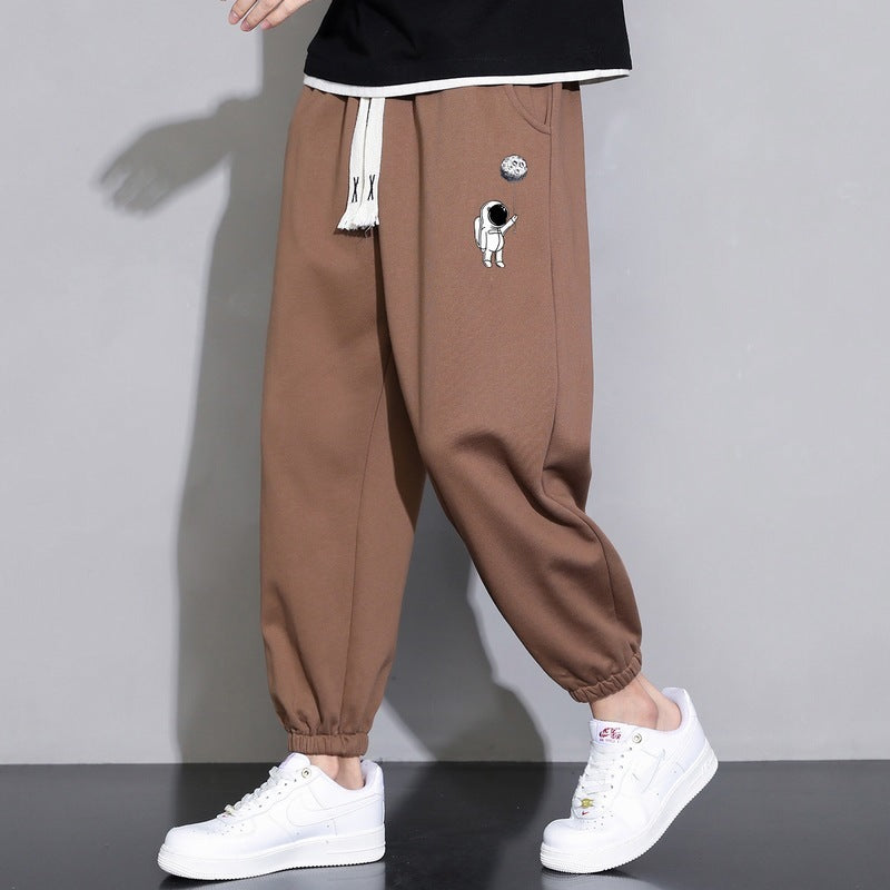 cropped casual loose mens long pants - MRSLM