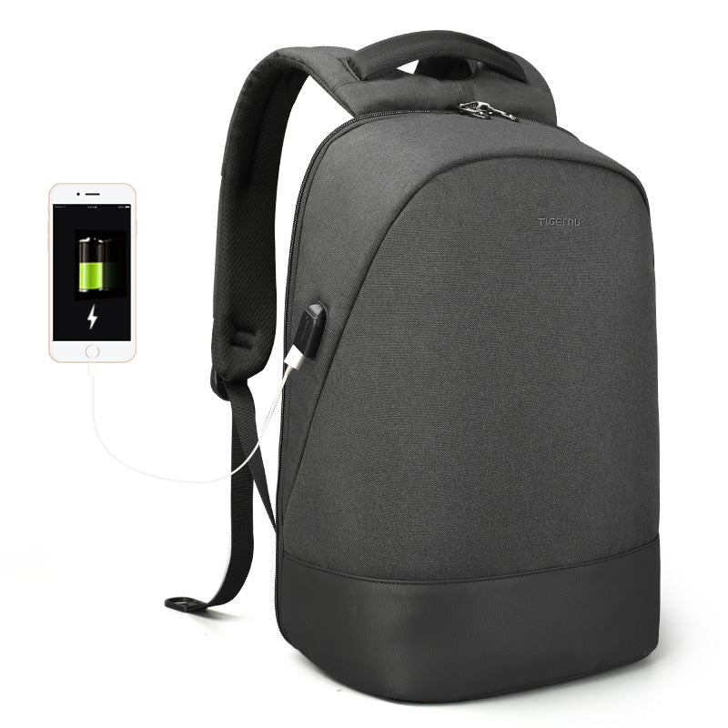 anti-theft laptop backpack with USB port, view 2 - MRSLM