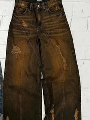men's yellow mud dyed jeans, view 6 - MRSLM