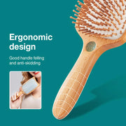 beech wood massage hairbrush, view 5 - MRSLM
