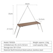 Folding camping table, view 3 - MRSLM