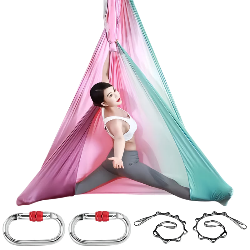 gradation color aerial yoga hammock swing, view 2 - MRSLM