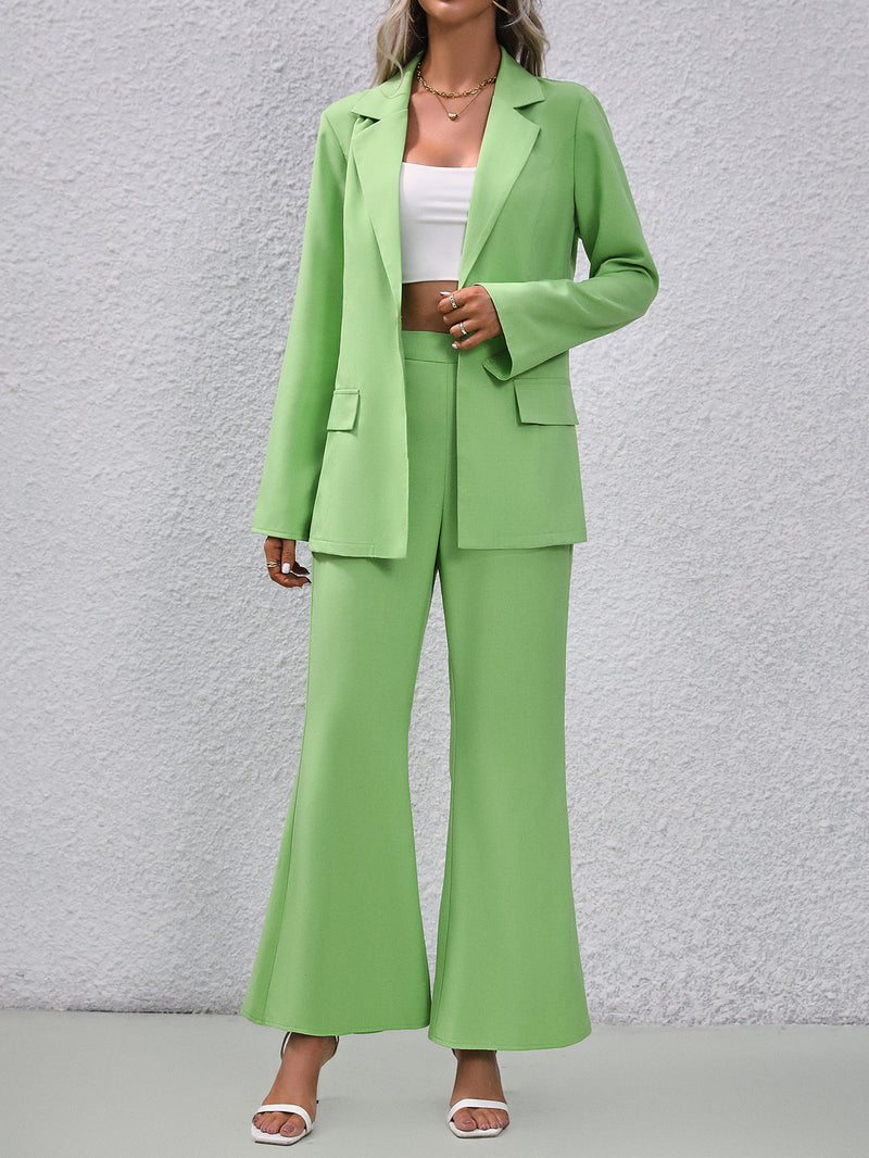 Solid Color Small Suit Bell-bottom Pants