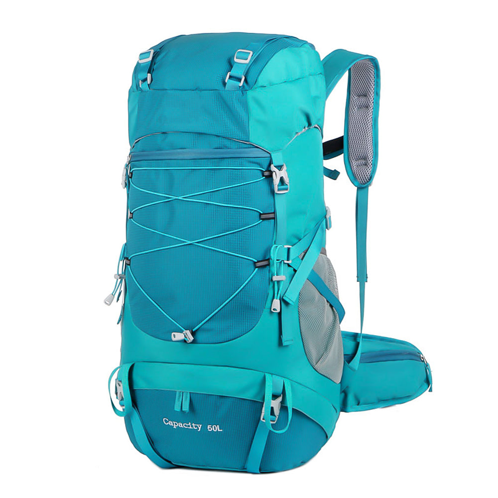 50L Multifunctional Outdoor Hiking Backpack with Rain Cover - Ideal for Trekking and Camping