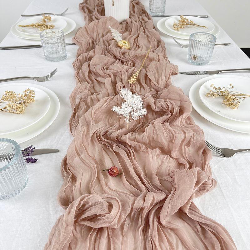 semi-sheer gauze table runner - MRSLM