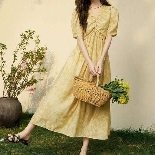 v-neck floral dress - MRSLM