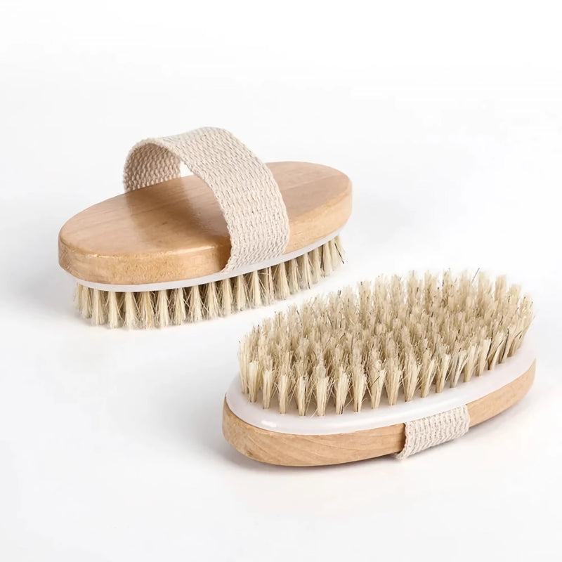 natural bristle wooden bath brush - MRSLM