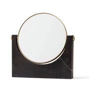 Marble rotating makeup vanity mirror, view 2 - MRSLM