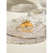 gold plated bee ring, view 6 - MRSLM