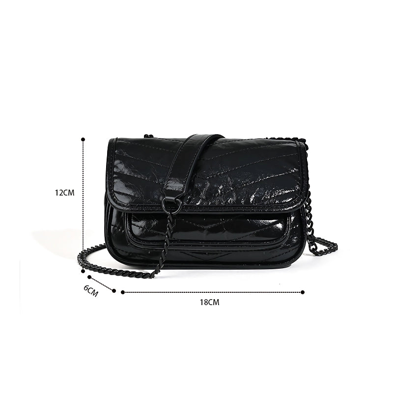 small square leather crossbody bag, view 14 - MRSLM