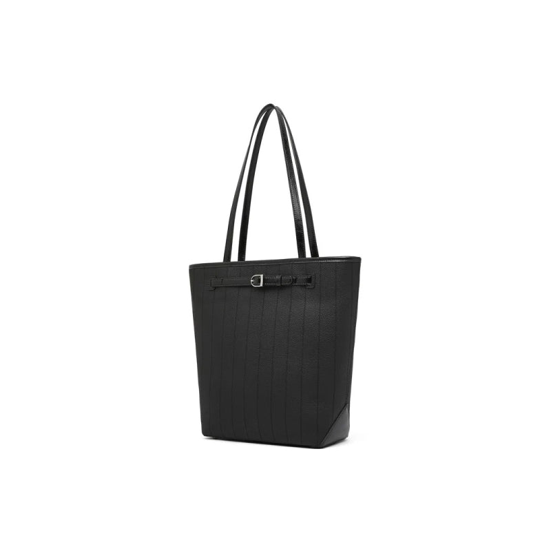 genuine leather bucket shoulder bag, view 2 - MRSLM