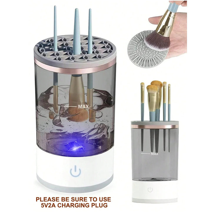 3-in-1 Automatic Makeup Brush Cleaning and Drying Stand - Keep Your Brushes Fresh and Ready to Use!