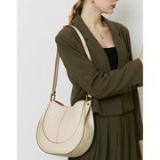 genuine leather hobo shoulder tote bag, view 6 - MRSLM